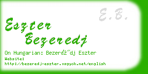 eszter bezeredj business card